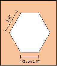 Hexagon gestaucht 1 1/4" / 0.8
