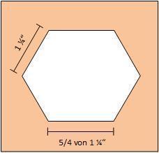 Hexagon gestreckt 1 1/4" / 1.25