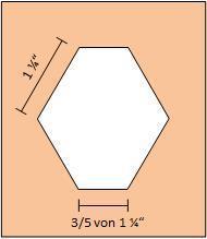 Hexagon gestaucht 1 1/4" / 0.6