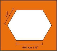 Hexagon gestreckt 1 1/2" / 1.5