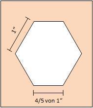 Hexagon gestaucht 1" / 0.8
