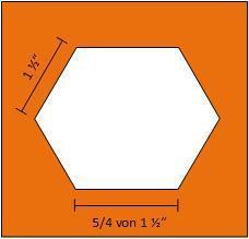 Hexagon gestreckt 1 1/2" / 1.25