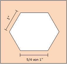 Hexagon gestreckt 1" / 1.25