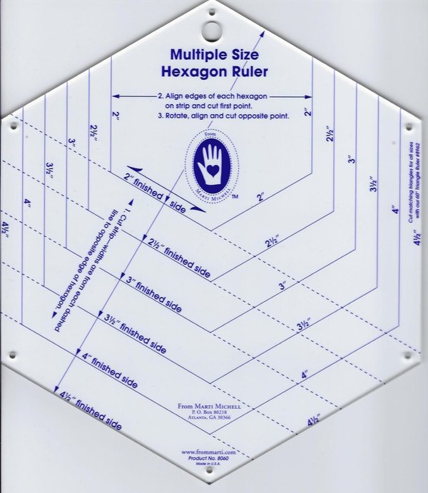 Marti Michell - Hexagon Lineal - Hexagon Ruler