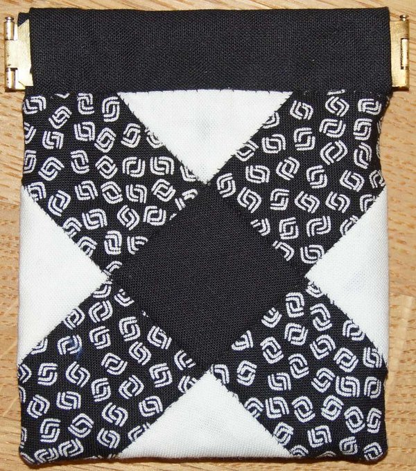 Mini Patch Börse - Snowflake schwarz-weiß - Materialpackung