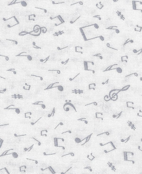 STOF Quilter's Basic Harmony Noten grau auf weiß