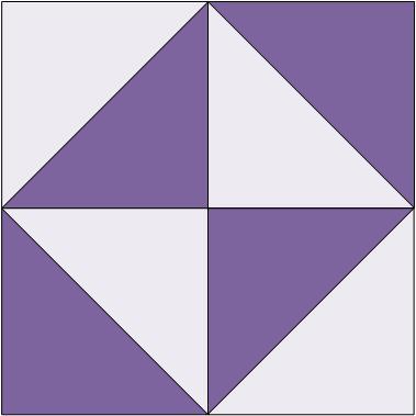 Paper Pieces  Half Square / halbes Quadrat