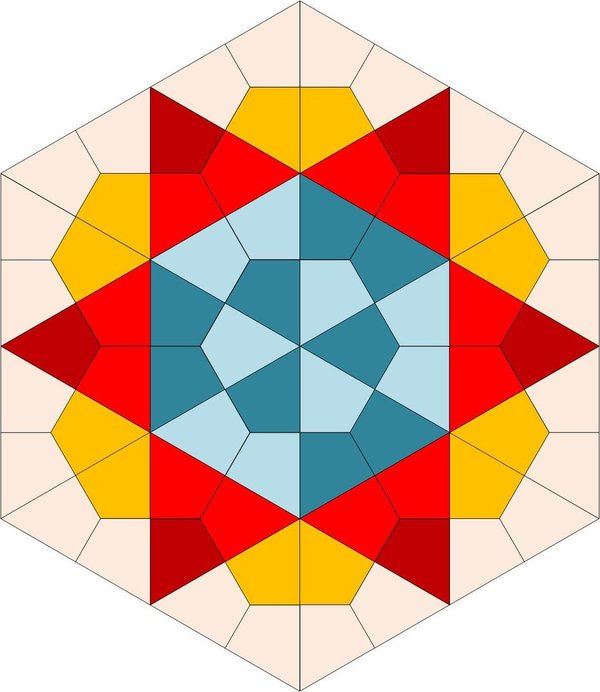 Paper Pieces KITE Drachen / 6-tel Hexagon