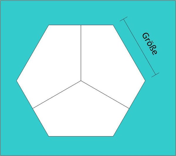 Paper Pieces  Hexagon Thirds / drittel 6-Eck