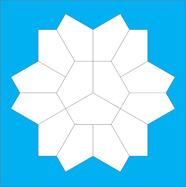 Paper Pieces  Hexagon Thirds / drittel 6-Eck