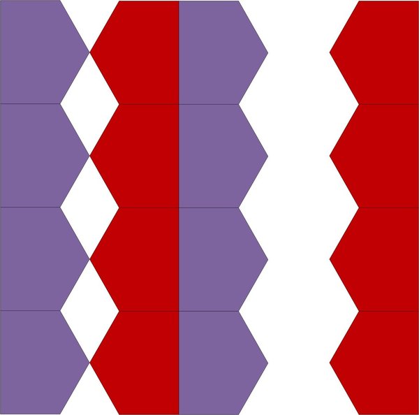 Paper Pieces  5-Eck Pentagon / abgeschnittenes Hexagon