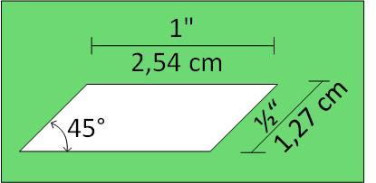 Paper Pieces 45° Parallelogramm 1:2