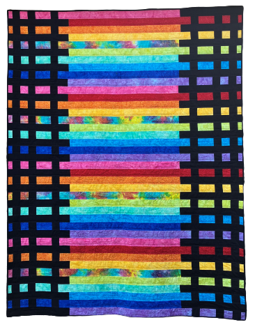 Quilt "Tiras Coloridas" -  Materialpackung/TOP (RuckZuck-Quilt) ca. 150x200 cm